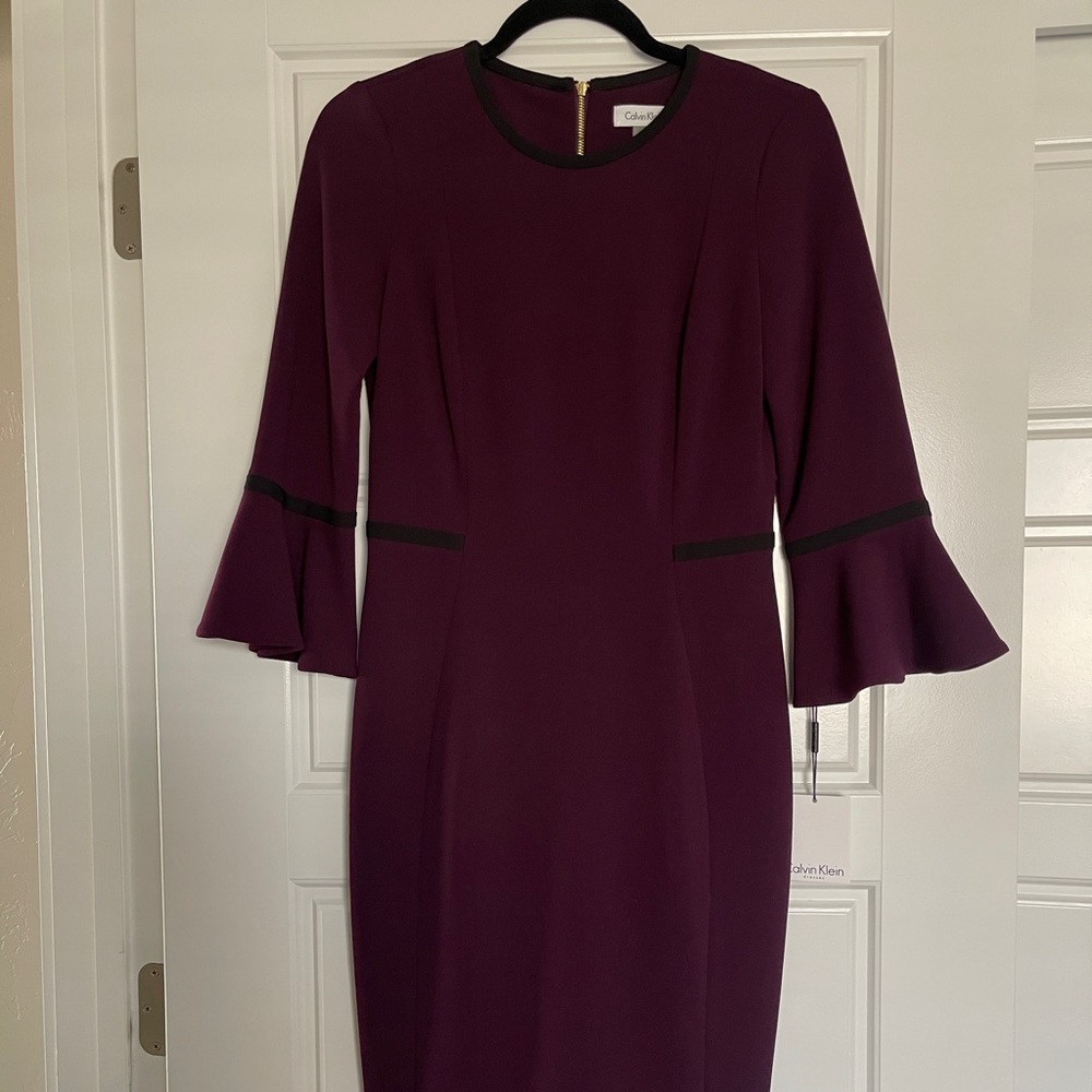 Calvin Klein purple with black trim size 4 dress
